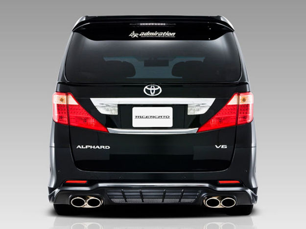 Picture of 08-15 Alphard Vellfire 20 series AH20 AD Style rear lip (Twin exit exhaust)