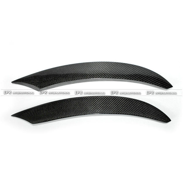 Picture of Mercedes Benz C-Class W205 4door(2door) 15-16 Front Bumper Middle Canards Glossy CF 2PCS