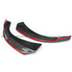 Picture of Mercedes Benz CLA-Class W117 14-16 Front Lip Splitter With Red Line Glossy CF 2PCS