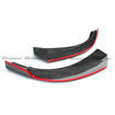 Picture of Mercedes Benz CLA-Class W117 14-16 Front Lip Splitter With Red Line Glossy CF 2PCS