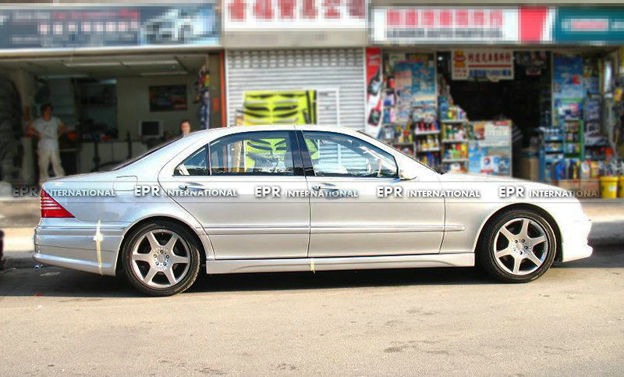 Picture of W220 99-05 S280 S280L S320 S320L S350 4MATIC S430 S500 WAD Style Side Skirt