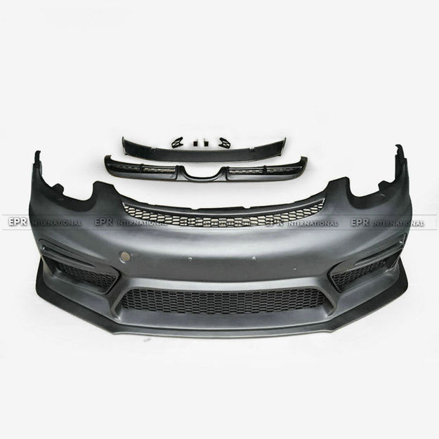 Picture of Porsche Cayman 981 GT4 Style front bumper with front lip & Fog light cover 3PCs