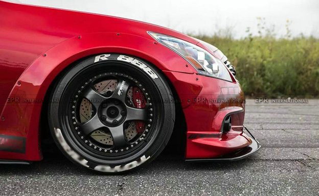 Picture of Infiniti G37 LB Wide Front Lip Under Splitter (For B-G37-FB-LB-2D